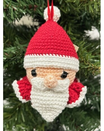 Martina Christmas Ornament Santa Flower Arrangement
