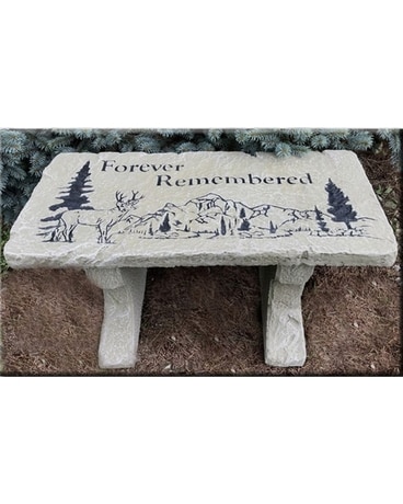 Forever Remembered Bench Flower Arrangement