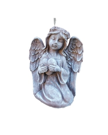 Small Heart Cement Angel Custom product