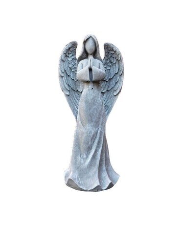 Contemporary Cement Angel Flower Arrangement
