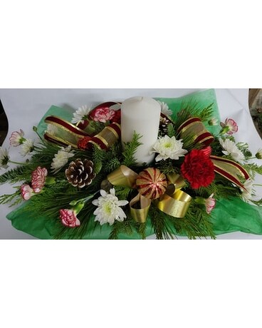 Christmas Centerpiece Flower Arrangement