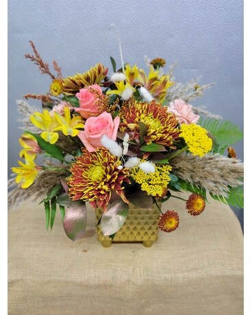 Gold Harvest Arrangement Flower Arrangement