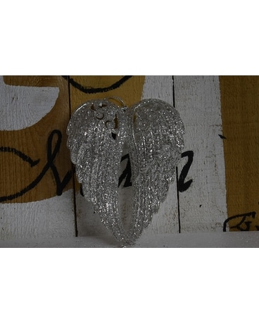Silver Glitter Angel Wings Custom product