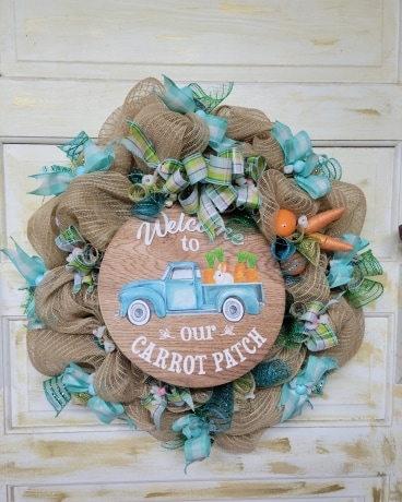 Carrot Patch Wreath Custom product