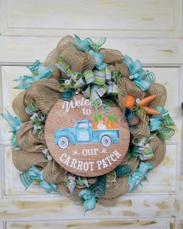 Carrot Patch Wreath Custom product