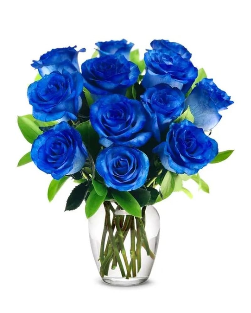 Roses in Blue in Belleville MI - Garden Fantasy on Main