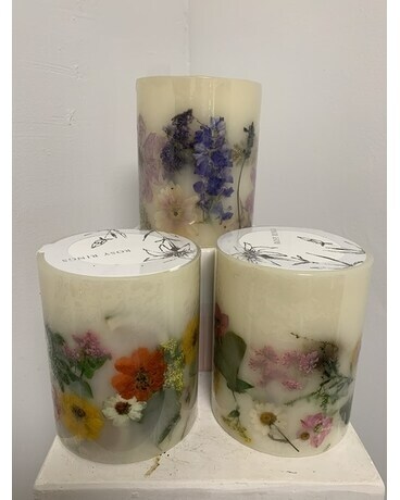 Beautiful botanical candles Flower Arrangement