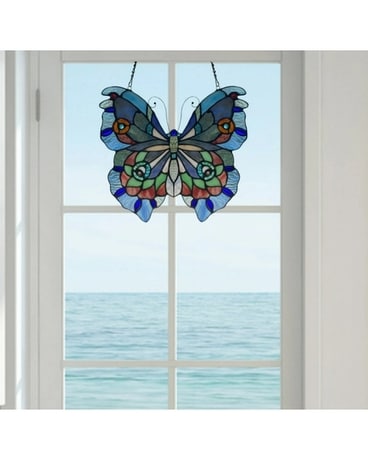 Butterfly Stained Glass Window Panel Gifts