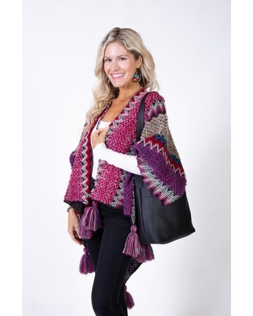 Colorful Boho Kubby Knit Shawl Gifts