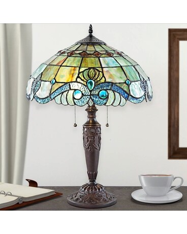 Jasmine Blue Stained Glass Table Lamp Gifts