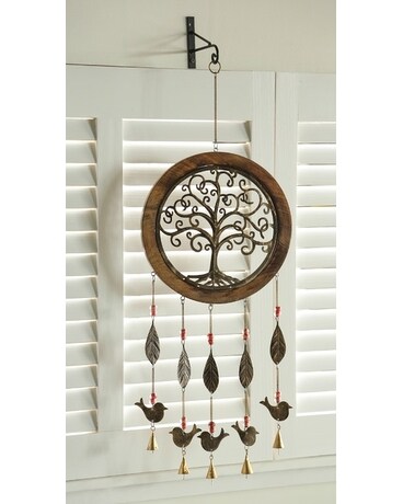 Wood and Metal Tree of Life Chimes Gifts