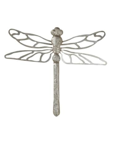 Galvanized Dragonfly with Cut-out Wings Wall Décor Gifts