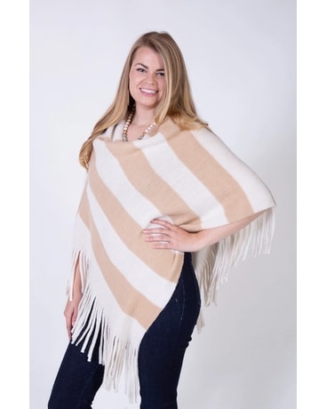 Ladies Striped Poncho Gifts