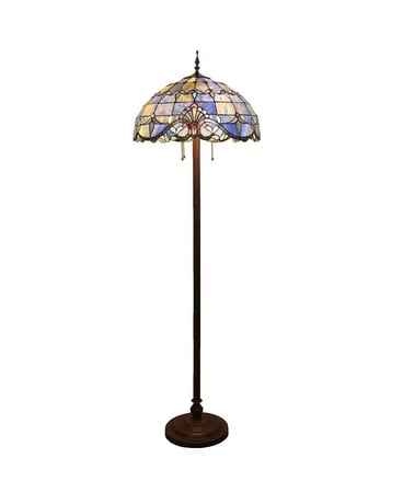 Allistar Blue Stained Glass Floor Lamp Gifts