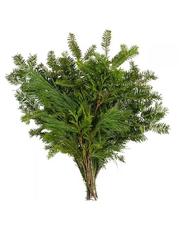 DIY Holiday Greens Bundle Flower Arrangement