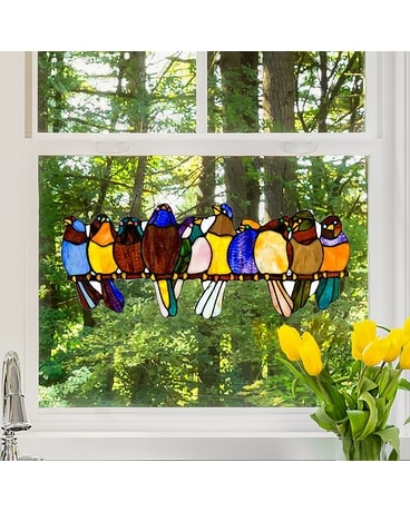 Multicolor Birds Window Panel Gifts