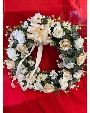 Grapevine Wreath with Silk Flowers Wreath