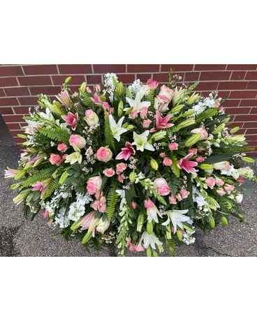Casket Plaque Flower Arrangement