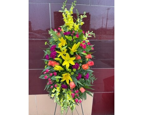 Spray On Easel Flower Arrangement