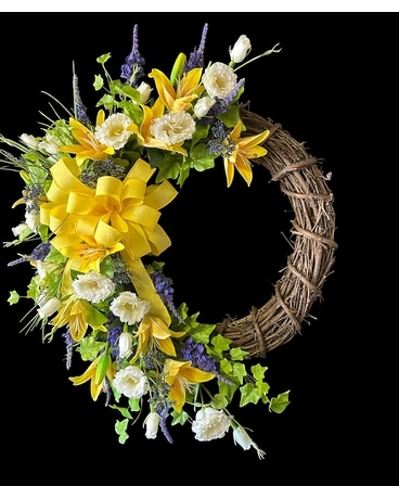 Grapevine Wreath spring flowers Flower Arrangement