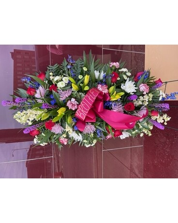 Spray on Easel Summer Variety Flower Arrangement