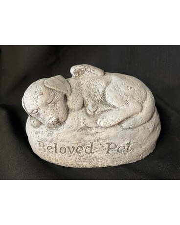Dog Stone Flower Arrangement