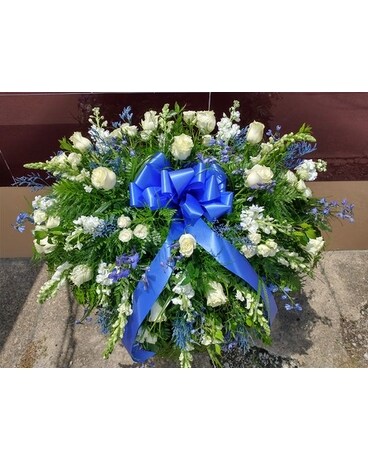 Casket Plaque Flower Arrangement
