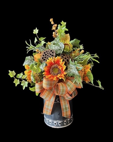 Fall Silk Sunflower Autumn Arrangement Flower Arrangement