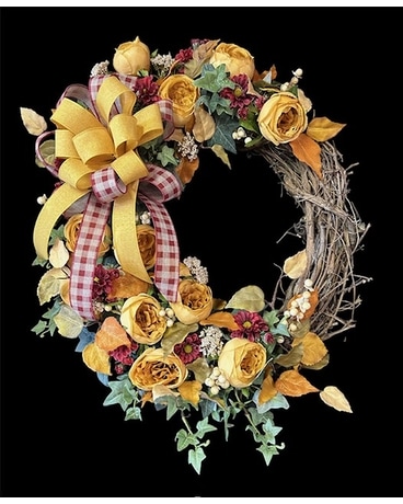 Fall Wreath Flower Arrangement