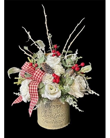 Silk Christmas centerpiece Flower Arrangement