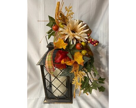Solar Lantern Flower Arrangement
