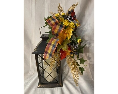 Solar Lantern Flower Arrangement