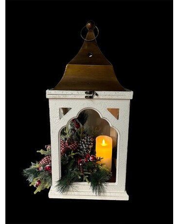 Lantren Christmas Flower Arrangement