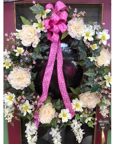 Grapevine Wreath Flower Arrangement