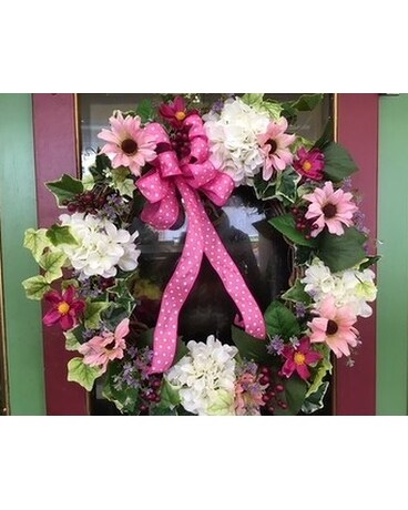 Grapevine Wreath Flower Arrangement