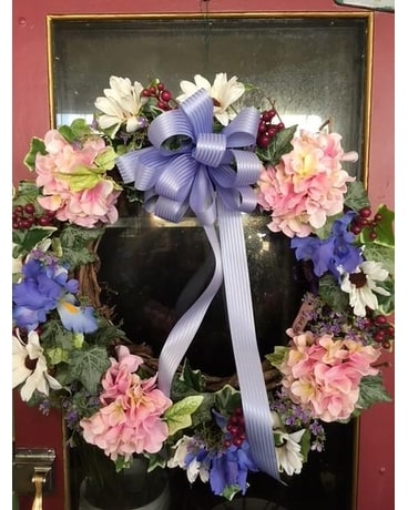 Grapevine Wreath Flower Arrangement