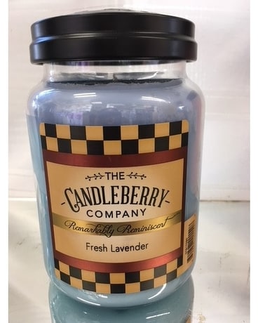 Candleberry Candle Fresh Lavender Flower Arrangement