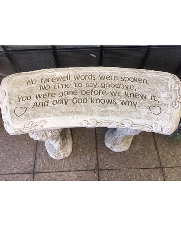 No Farewell Words Were Spoken Flower Arrangement