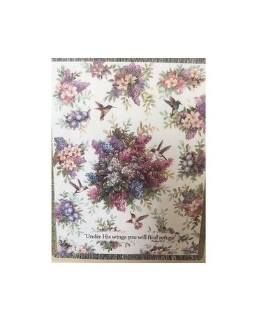 Afghan throw Flower Arrangement