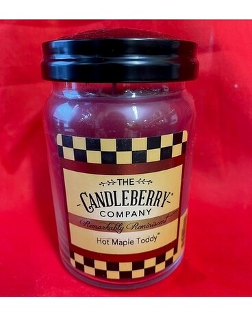 Candleberry Candle Hot Maple Toddy Flower Arrangement