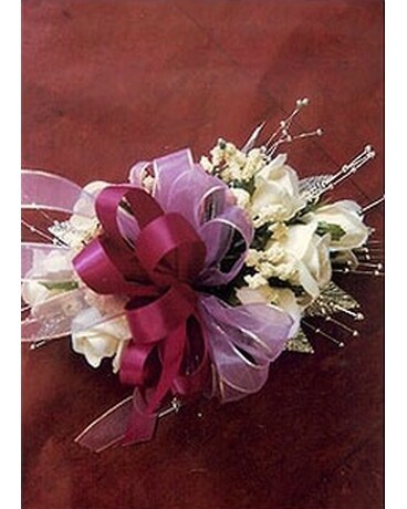 corsage for a burgundy dress Prom Corsage & Boutonniere Set- Matching Floral Style – AlineBridal main image 0