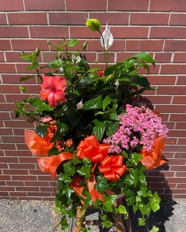 Blooming Spring Basket Flower Arrangement