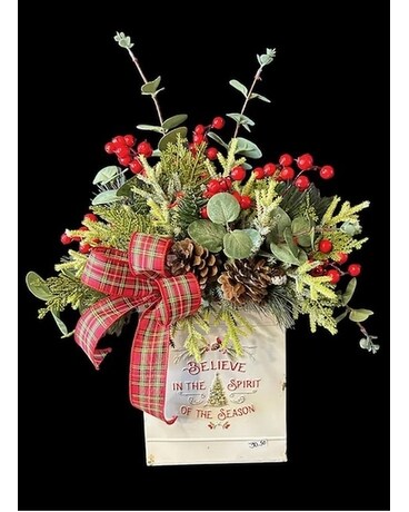 Silk Christmas Centerpiece Flower Arrangement