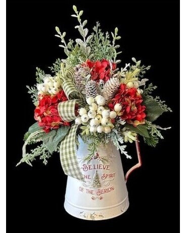 Christmas Silk Artificial Bouquet Flower Arrangement