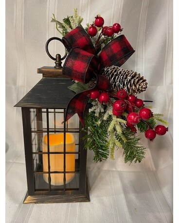 Lantern Flower Arrangement