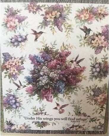 Afghan throw Flower Arrangement