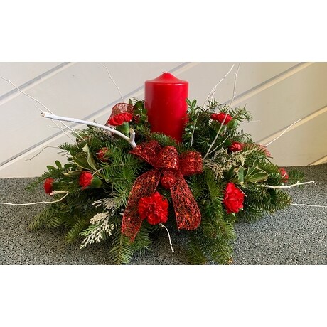 pillar candle centerpiece