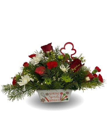 Baking Spirits Bright Bouquet Flower Arrangement