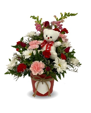 Un”BEAR”ably Cute Flower Arrangement