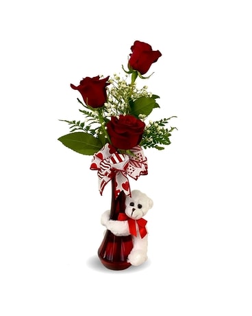 Bear Hug Flower Arrangement